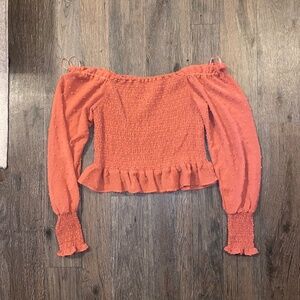 Q+A XL beautiful off shoulder top fall color